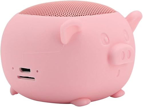 Miniatura 3 de Lindo altavoz Bluetooth, bonito cerdo mini altavoz portátil Bluetooth 5.0 micrófono integrado para decoración de escritorio, hogar, viajes, saliente