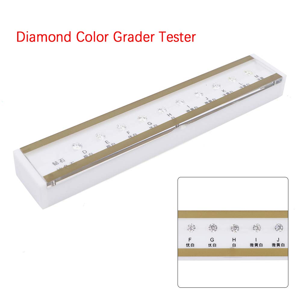 10 Farben GIA Master Set 10CT Diamond Color Grading Grader Farbtester-Tool Professionelles Juwelier-DM-Grader-Set for Schmuckbewertungsinstitute, Ausbildungseinrichtungen, Ladenbewertungskontrolle/218