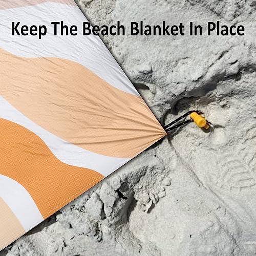 Waterproof Sandproof Beach Blanket, 9 Ft X 10 Ft Extra Large Beach Mat for 8 Adults, Lightweight Polyester Outdoor Picnic Blanket for Travel, Hiking, Camping, Beach Accessories for Vacation - Thumbnail 5