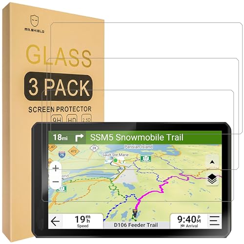Mr.Shield Screen Protector compatible with Garmin Tread 2 Powersport 6 Inch [Tempered Glass] [3-PACK] [Japan Glass with 9H Hardness]