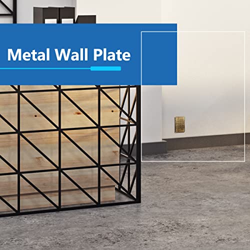 Image of LIDER Blank Metal Wall Plate, Blank Outlet Cover, Corrosion Resistant, Mid-Size 1-Gang 4.88 inch x 3.11 inch, LMWP-01M-HAB, Steel, Hammered Antique Brass, 1-Pack