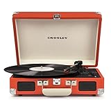 Crosley Cruiser Deluxe Vintage 3-Speed Bluetooth Suitcase Turntable, Orange