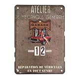 Matière : métal Calendrier vintage en métal Atelier mécanique