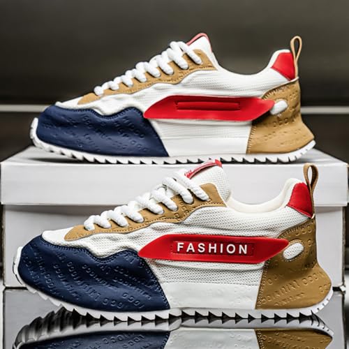 Men's Fashionable Breathable Mesh Sneakers - Comfortable Walking & Casual Wear, Lightweight with Trendy Design, Available in Large Sizes7-144