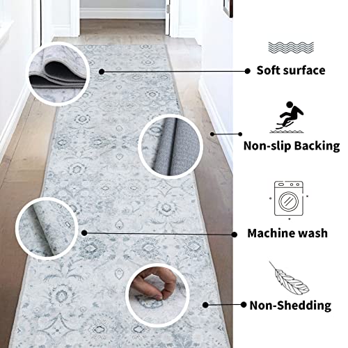 Lbris Washable Runner Rug,2'X8',For Hallway Laundry Room Kitchen Entryway Bathroom,Non Slip Rug Runners With Rubber Backing,Non Skid Stain-Resistant Non Shedding Durable Runners(Vintage) #TOP2