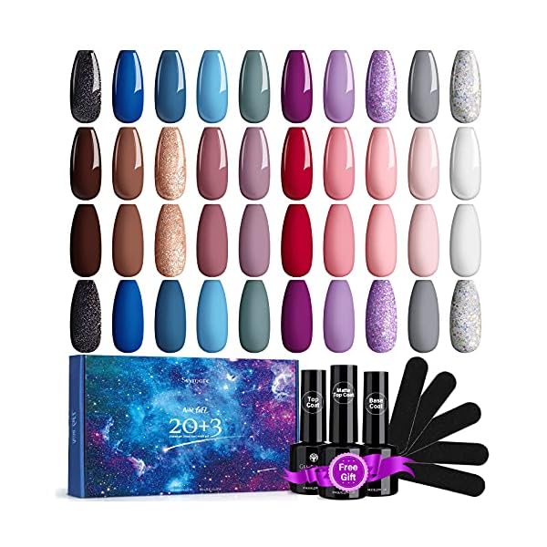 Skymore 23 Stück UV Farbgel Set, UV Nagellack UV Gel Nagelgel Set, UV Farben Nail Gel Polish für Nagel-Design, Nagel…