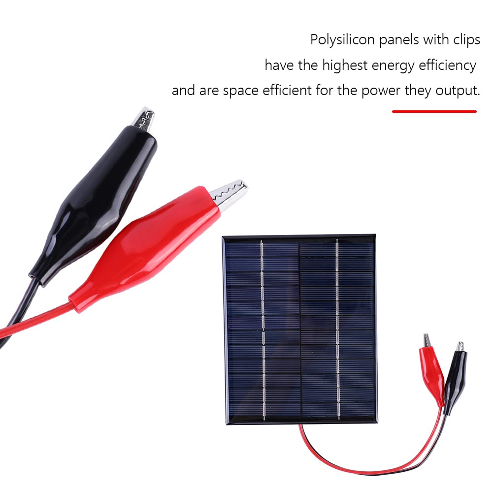 Wasserdichte 5W 12V Solarpanel Outdoor tragbar DIY Solar Ladegerät Polysilizium Epoxy Panel 136x110MM Solarladegerät für 9-12V Batterieladung (1Pc)