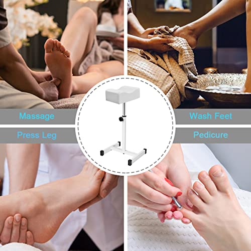 Apoio para os pés de manicure para pedicure, altura ajustável com almofada macia, banqueta de pedicu