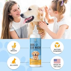 Alfies choice dog ear wash 16 fl ozdog ear cleaner with lavender tea tree oilsoothes itchy ears removes debrisadvanced ear cleanser for dogs cats  urban country home decor