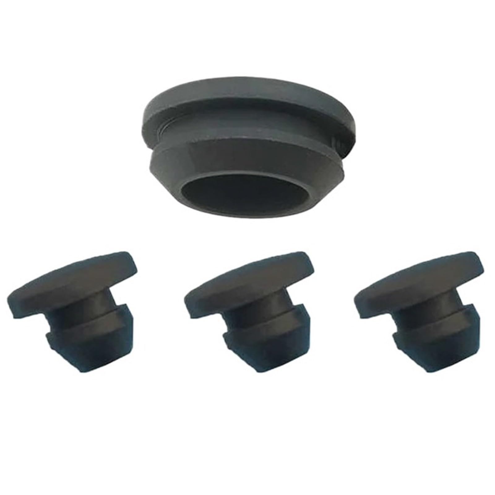 Tapa de goma de silicona a presión negra, tapón de orificio tipo T de 2,5-60,6mm, tapa de extremo ciego, inserciones de tubo, tapón de sellado(Black-10pcs,A 18mm (XY-0088))