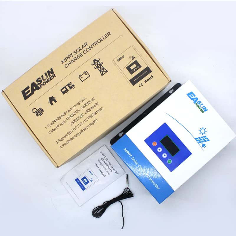 Image of POWLAND 80A MPPT Solar Charge Controller,12V /24V /36V /48V Auto,Max Input 150V LCD Display Regulator Intelligent Charge Controller for Sealed Gel AGM Flooded Lithium Battery