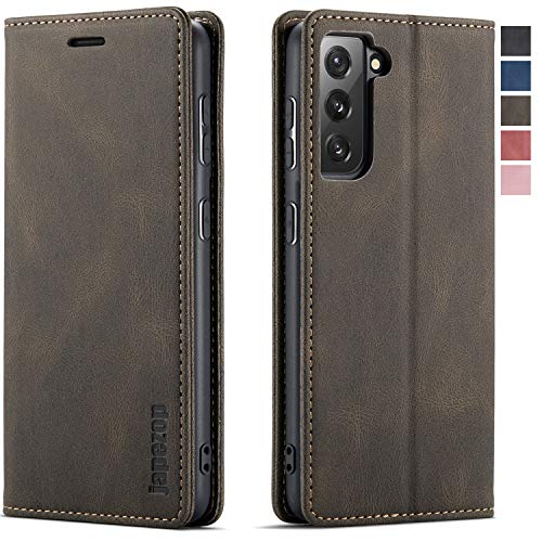 Samsung Galaxy S21 5G Case,Samsung Galaxy S21 5G Wallet Case With Card Holder Rfid Blocking Kickstand Magnetic,Leather Flip Case For Samsung Galaxy S21 5G 6.2 Inch[Not For Plus Or Ultra] (Coffee) #TOP8