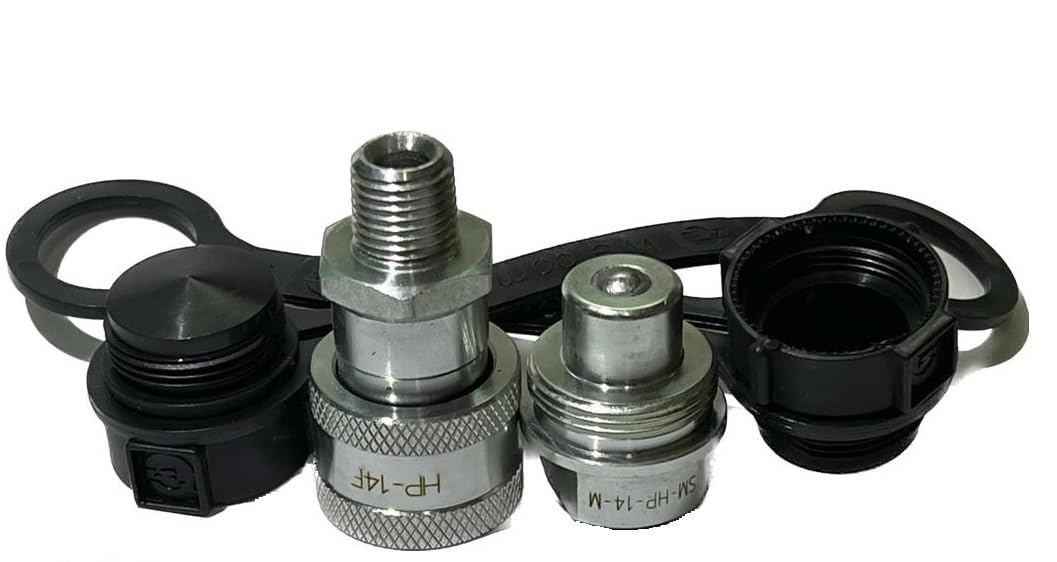 1/4" High Pressure Hydraulic Screw Coupler/Coupling | 10000 PSI | w/Dust Cap Replaces Enerpac A-630