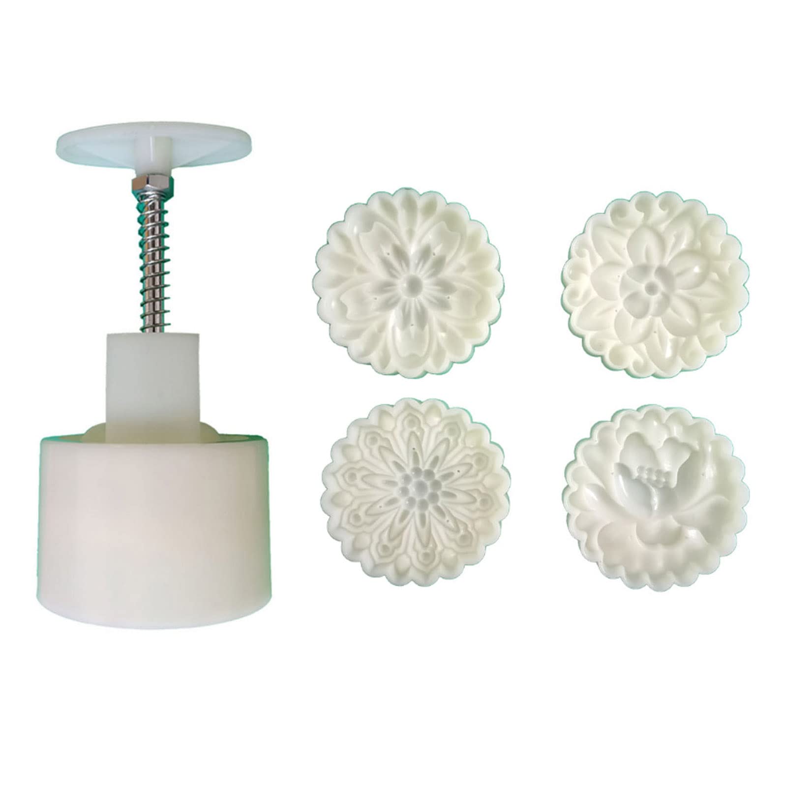 Buxuaaaa 125g Molds Stamp Cake Mold Cartoon Flower Shape Baking for Mid-Autumn Festival Pastry Tools for Baking