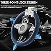 Yamvisa Steering Wheel Lock with Alarm, Wheel Spoke Width ≤2.75in, Anti-Theft Car Security Lock with 130dB Super Loud Siren Retractable Spoke Locks Only Fit for Cars with Circular Steering Wheels #4