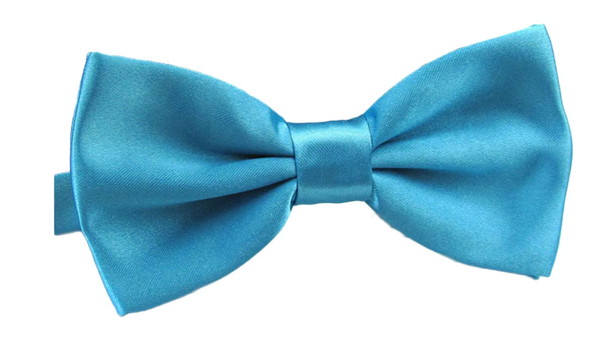 Botong Men's Blue Pre-Tied Bow Ties Satin Tuxedos Bowtie Adjustable Formal Neck Bowtie For Partie