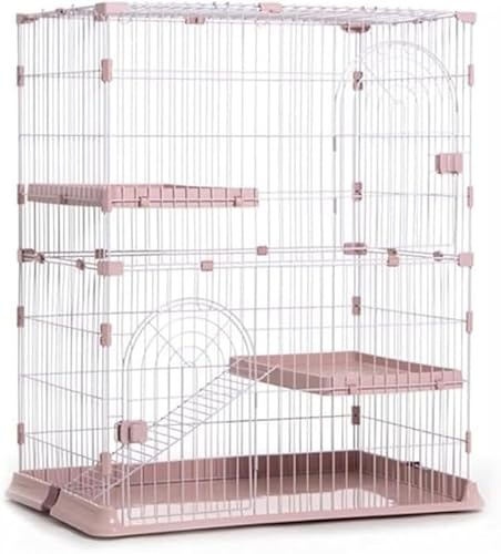 AZIEBAYエンクロージャ大型二段式猫ケージ、愛猫が快適に暮らせる広い空間を提供、丈夫な構造と多機能性で猫の生活を充実させる