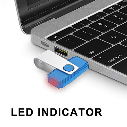 Image of KEXIN 8GB Flash Drive 10 Pack Thumb Drive 8GB Swivel USB Stick with LED Indicator