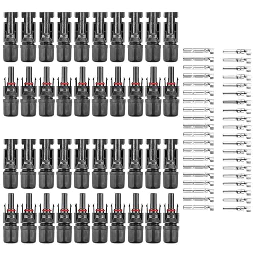Image of BACKBONE Solar MC4 Connector Kit - 20 Pairs Male & Female for Solar Panel Cables | Waterproof, Durable & Easy-Install PV System Connectors (Pack Of 20)