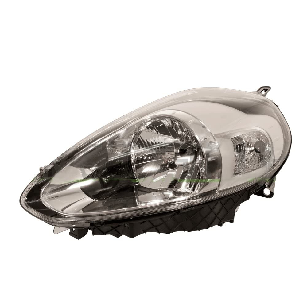 PRASCO FT3444904 FANALE PROIETTORE ANTERIORE SINISTRO (LATO GUIDA) H4 CON MOTORE ELETTRICO SPECIFICO PER GRANDE PUNTO DAL 2012 AL 2017. PARABOLA CROMATA. ANCHE PER MODELLO PUNTO EVO 2009-2012.