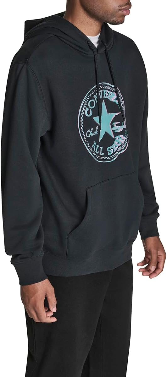 Converse Mens Distorted Chuck Patch Drawstring Hoodie - Image 2