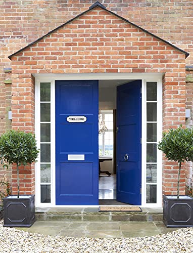 Auldhome Cast Iron Welcome Sign; Rustic Farmhouse Metal Plaque In Black And White 11.9 X 3.6 Inches; Includes Mounting Hardware #TOP3