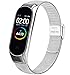 Wanme Acciaio Cinturino per Xiaomi Mi Band 4 / per Band 3 Orologio, Metallo da Polso in Acciaio Inossidabile Braccialetto di Ricambio per Cinturini Mi Band 4 Mi Band 3 (Non adatto Mi band 5/6)