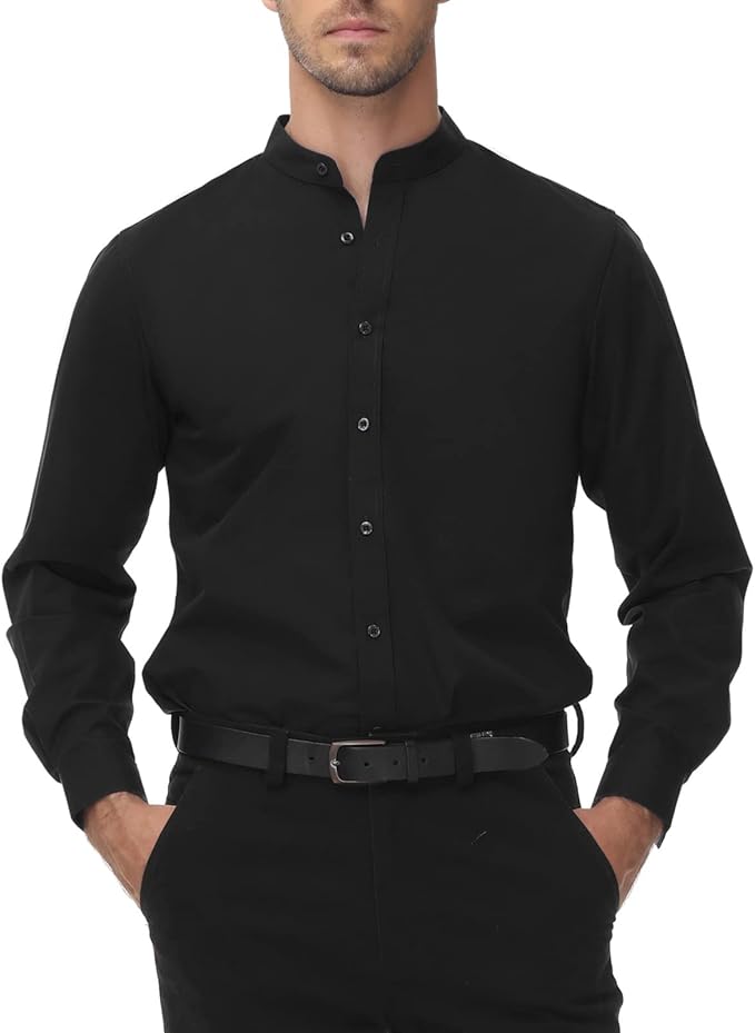 Paul Jones Men's Long Sleeves Button Down Dress Shirts