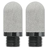 PATIKIL Kunststoff Pneumatischer Luftschalldämpfer G 1/4 2 Stück Luftleitung Kompressor Abgasfitting Magnetventil Schalldämpfer Baffle Pneumatische Schalldämpfer Für Zylinder Öltanks Grau