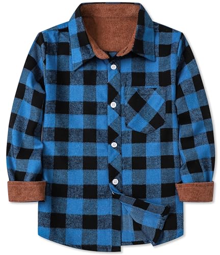 Image of Betusline Boy and Men Button Down Plaid Shirt | Soft,Breathable and Comfortable Fabric