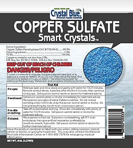 Miniatura 9 de Crystal Blue alguicida de sulfato de cobre granular para control de algas en estanques, 5lbs