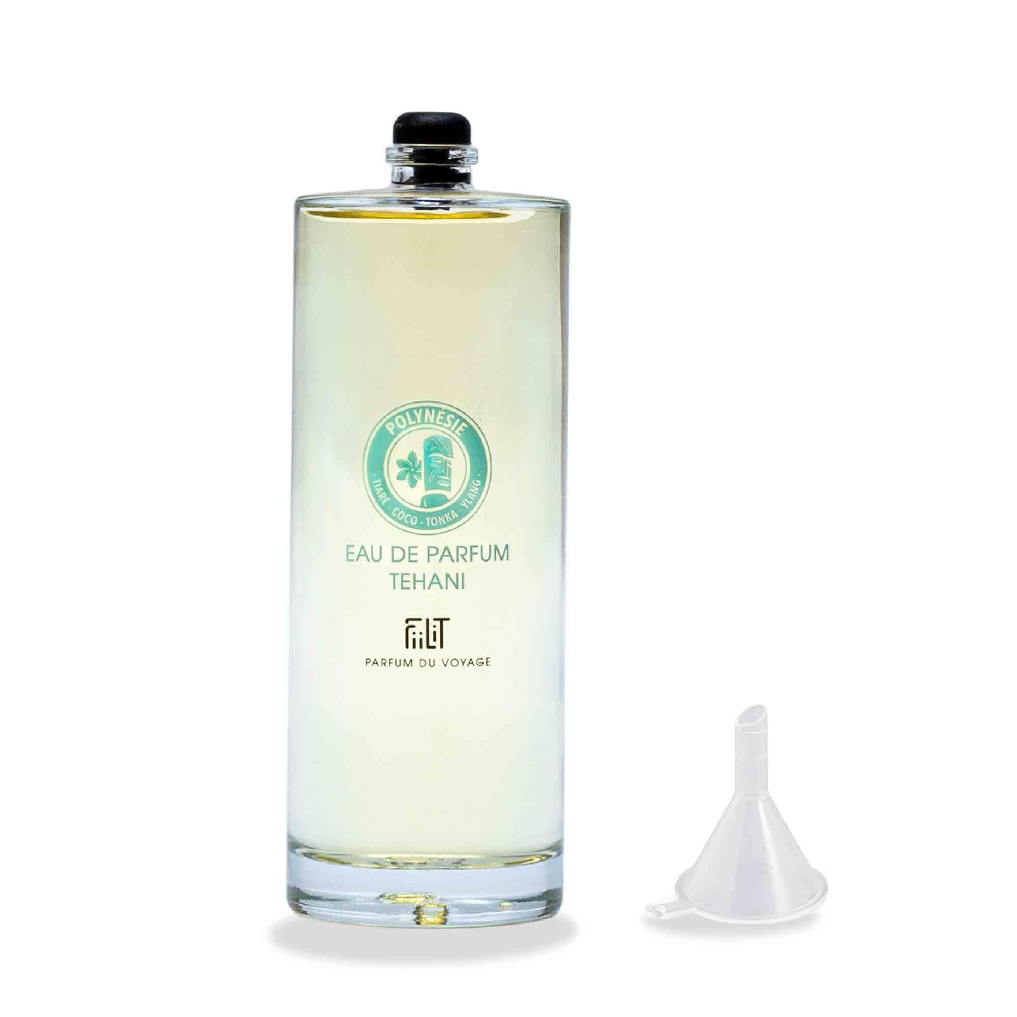 TEHANI naturalna woda perfumowana 100 ml POLINEZJA - FiiLiT perfumy podróżne - dla kobiet i mężczyzn - kwiat Tiaré waniliowy kokosowy Ylang kwiatowy orientalny
