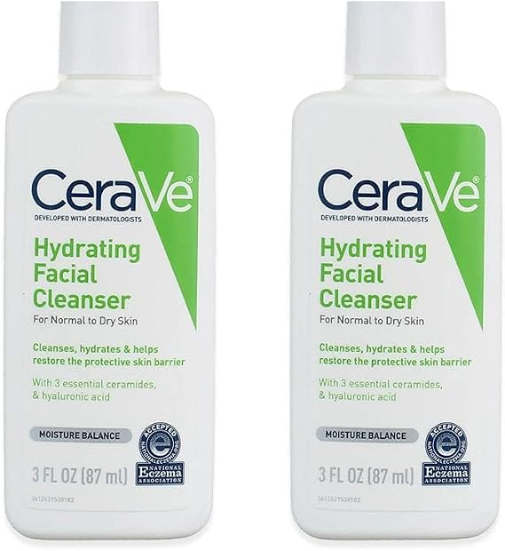 CeraVe, Hydrating Facial Cleanser, Normal to Dry Skin, 3 Fluid Ounce