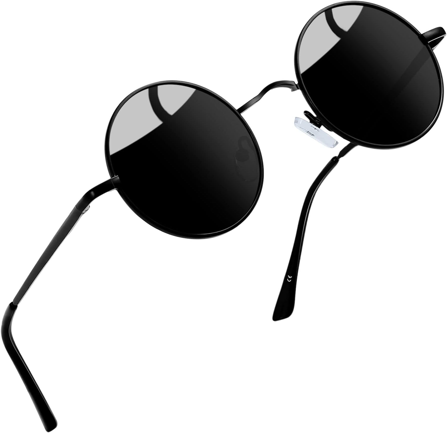 Round Sunglasses for Men Women, Retro Small Circle Metal Frame Sunglasses UV400