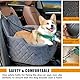 Haustier-Auto-Transportbox für kleine, mittelgroße und große Hunde/Katzen, Welpen, mit Rutschfester Unterseite und waschbarem Bezug, Schwarz