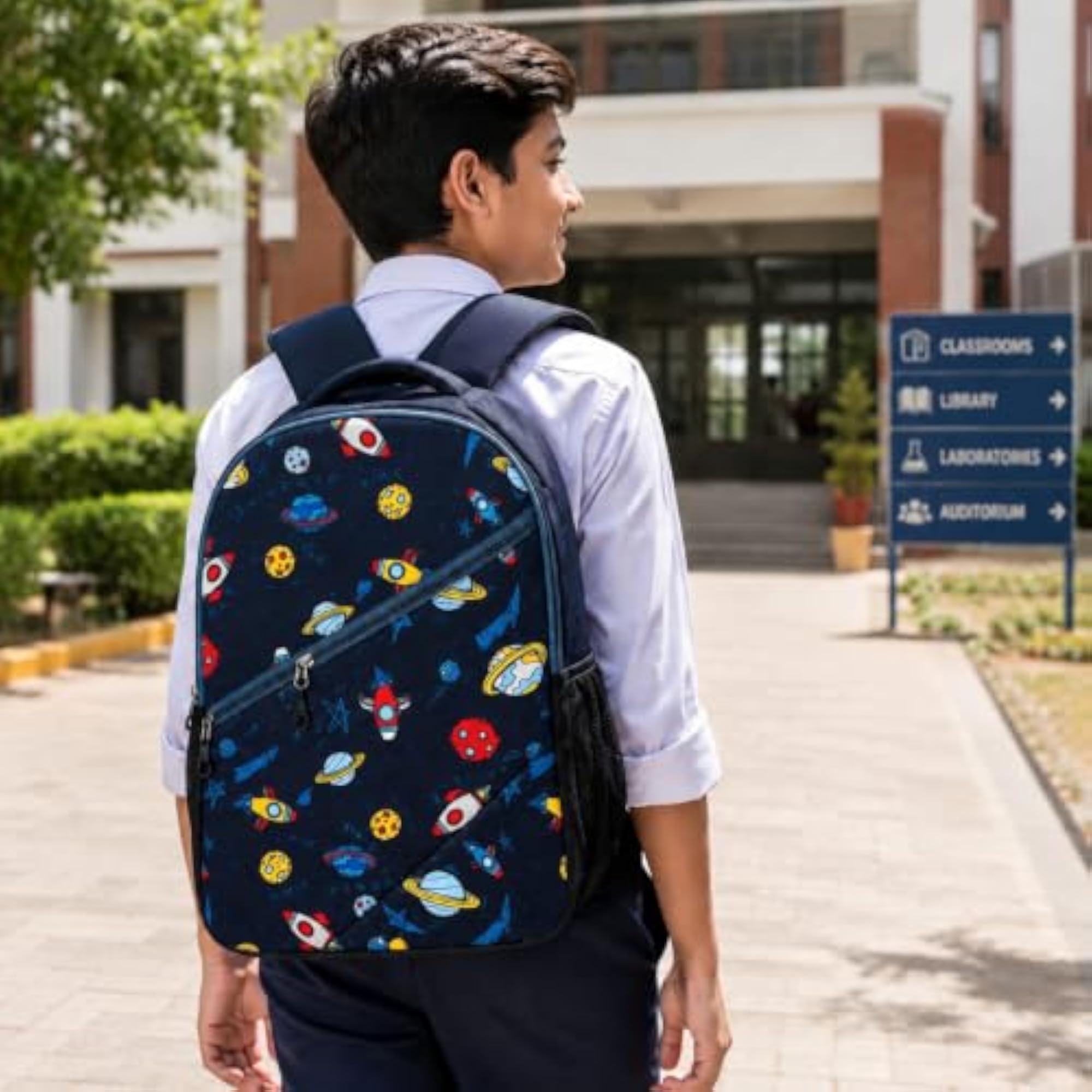 Navy Blue School Backpack for Kids