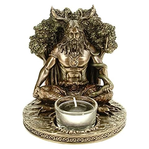 VERONESE Cernunnos Celtic God Tea Light Holder Cover