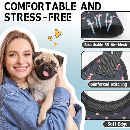 Image of Supet Dog Grooming Hammock Harness for Dogs Cats, Relaxation Pet Nail Clipper Hammock, Restraint Dog & Medium Animal Leashes Sling for Groomingk for Nail Trimming (Black Currant, M)