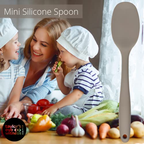 Taylors Eye Witness Mini Silicone Grey Stirring Spoon, Mini Silicone Spoon 21cm/8.5" - Image 2
