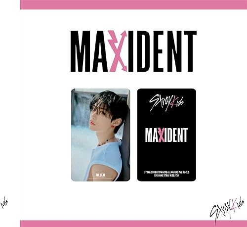 Miniatura 5 de Kpop Stray Kids Maxident Album Photocards + Stray Kids Ring Merch Set (D)