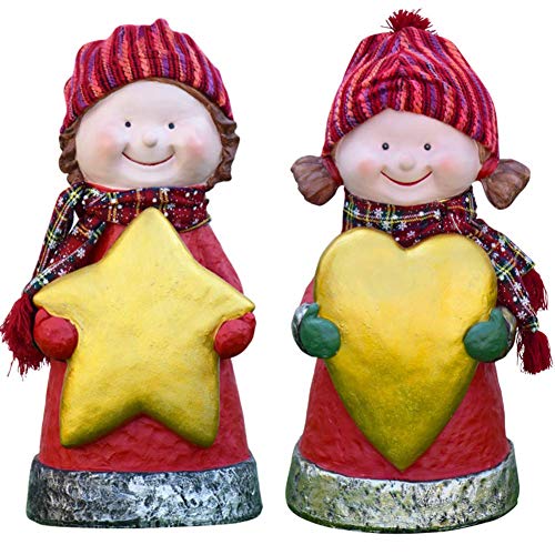 Liushi Christmas Resin Statue, Christmas House Ski Kid Sculpture,Cartoon Art Ornaments Figurine Room Crafts Statuette For Decoration-6 26X19X54Cm(10X7X21Inch) #TOP3