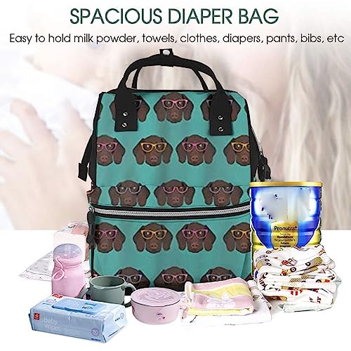 Sac à langer imprimé Braque allemand pour les sorties bébé - 5