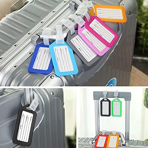 Vicloon Bagage Tags, 12 STKS reiskoffer tas bagage Tag bagagelabel, Plastic bagage Identifier, Bagage Tag houder, Koffer ID Tags, Handtas Tag Label, Travel ID Bag Tag, Bagage koffers Tag Tag - Image 6