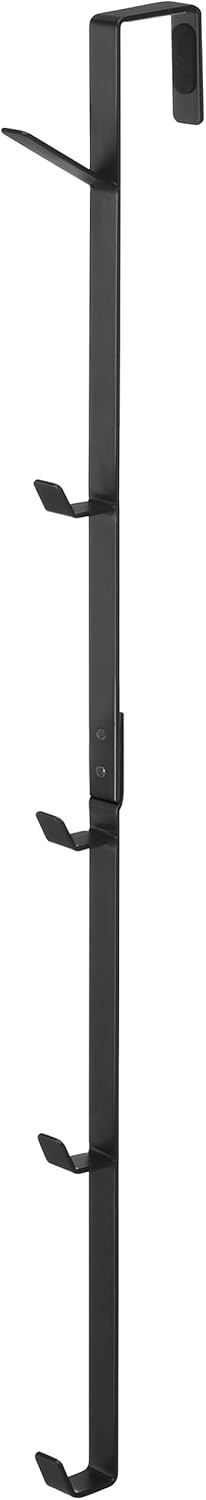 Yamazaki Home 7646 Over The Door Hooks - Vertical Hanging Coat Rack, Black
