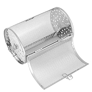 CALANDIS Kitchen Rotisserie Grill Roaster Drum Oven Basket Oven Roast 140x180mm | Stainless Steel | 1 Pie
