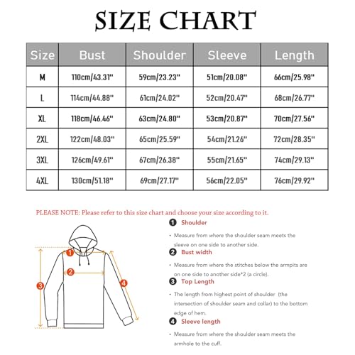 Casual Hooded Sweatshirts for Men Big and Tall Loose Fit Fashion Drawstring Pullover Hoodies Hipster Hip Hop Tops3