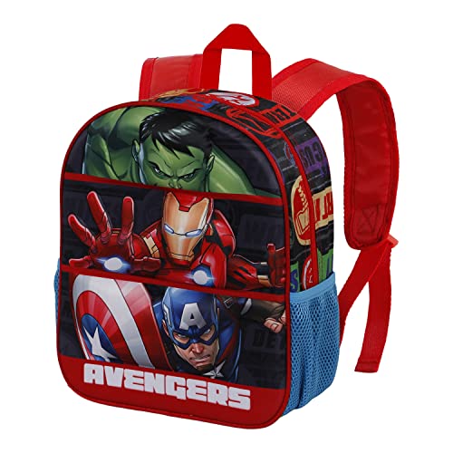 Marvel Los Vengadores Union, Mochila 3D Pequeña, Rojo