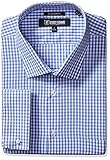Stacy Adams Men's Big and Tall Gingham Check Dress Shirt, Blue, 22' Neck 38'-39' Sleeve