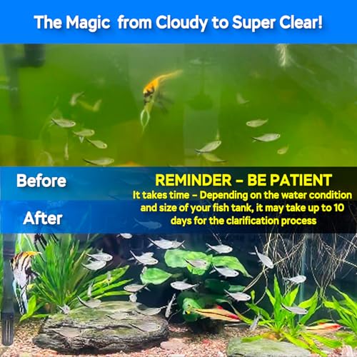 Image of Aquarium U-V Light, Al-gae Clean Light for Fish Tank, Green Water Clean Lamp with Timer, Amphibian Aquarium U-V Lamp for in-Line and in-Tank Use, for 20-40 Gallons Fish Tanks(6W)