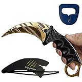 KARAMBIT CSGO Knife Skins By Magnolia Gear | Tactical Knife | Neck Knife Easy To Carry with Rope, Sheath and Sharpener | Perfect for Hunting Fishing Camping Survival | Personal Self Defense Tiger
